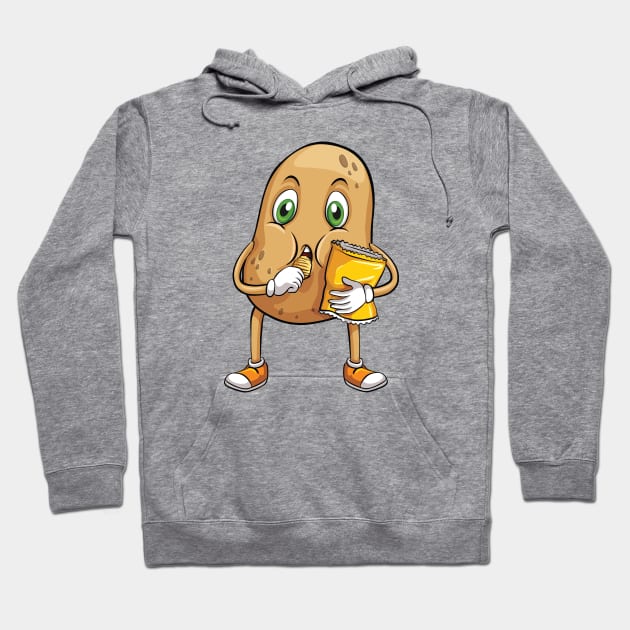 Potato - Funny Potato Design Hoodie by KC Happy Shop